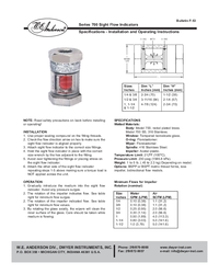 Thumbnail of document Manual - SFI-700 - Midwest Sight Flow Indicator